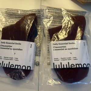 Lululemon Daily Essentials Quarter Length socks - 2 pair